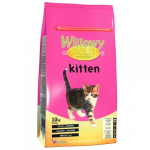 WILLOWY GOLD CAT KITTEN sausā barība kaķēniem Mājputni, zivis 10kg